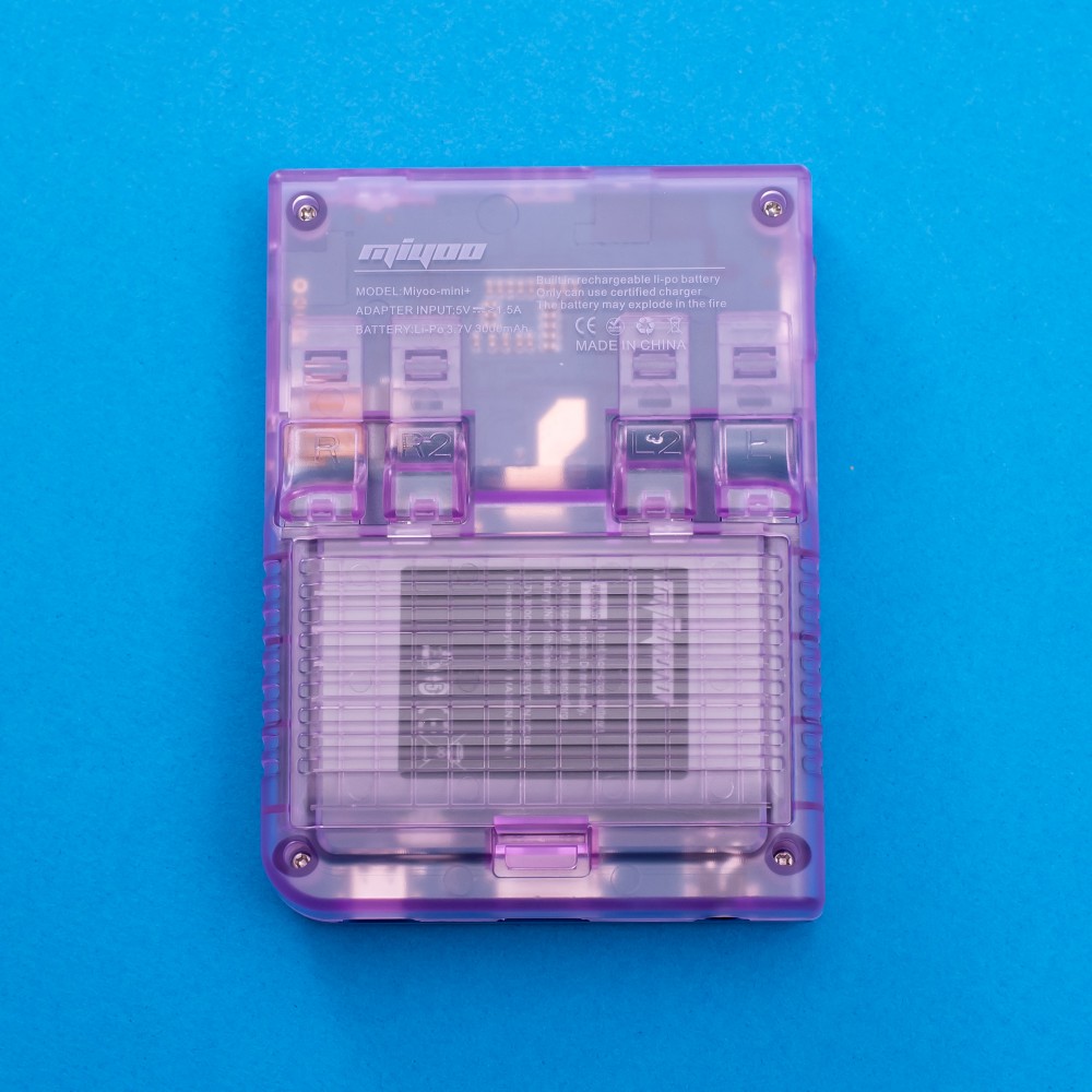 Miyoo Mini+ Retro Gaming Emulator - Transparent Purple 64GB