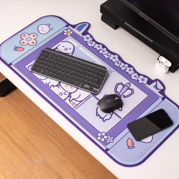 Geekshare Magic Bunny Giant Desk Mat and Wrist Rest Set