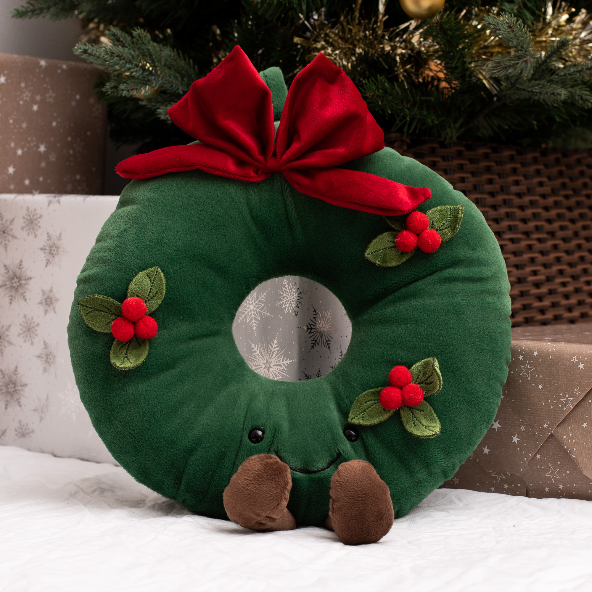 Smiley Christmas Wreath