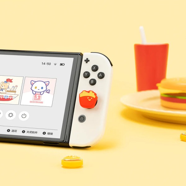 GeekShare Burger and Chips Thumb Grip for Nintendo Switch